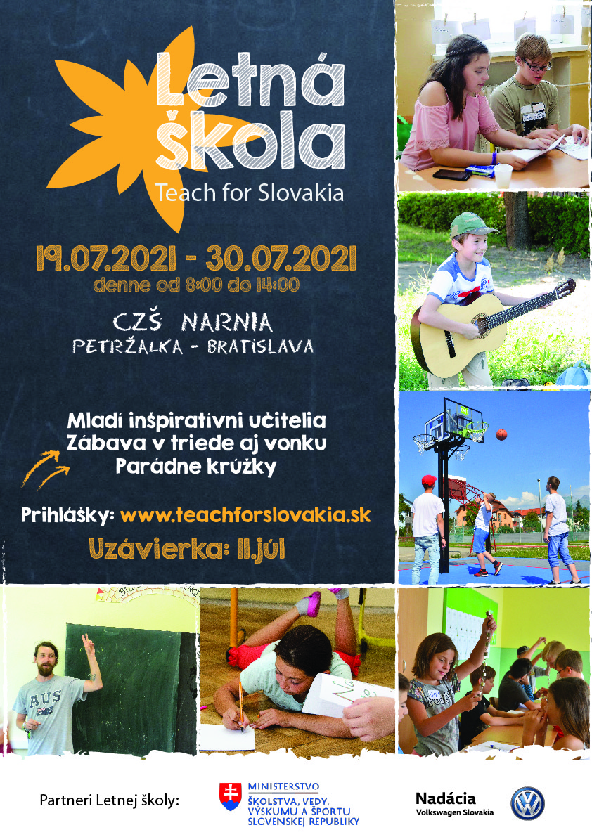 Letna skola Teach for Slovakia 2021 plagat 01